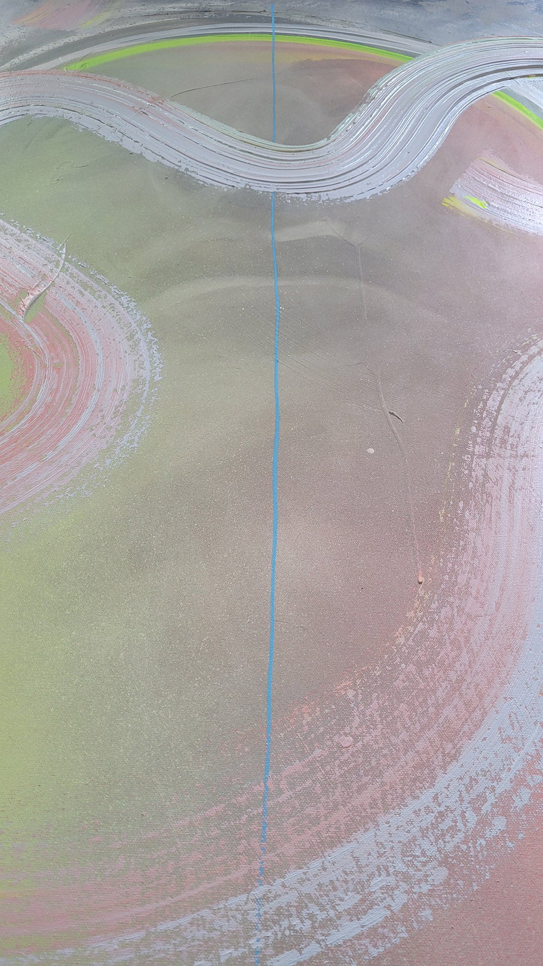 Pintura en lienzo parte de la serie IMMI. creada por cifuentes artista abstracto colombiano titulada 40 DOLLAR PER HOUR IMMI, vista detalle 2