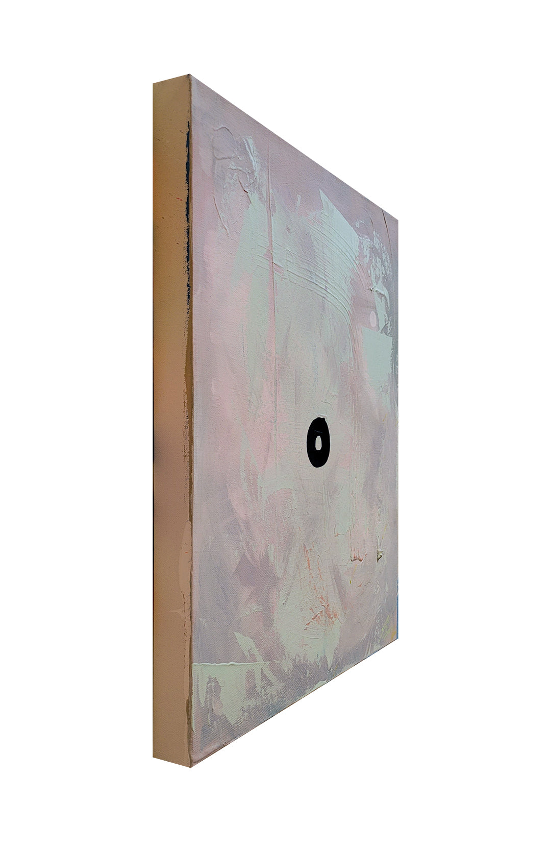 Pintura en lienzo. creada por cifuentes artista abstracto colombiano titulada EL ESPEJO, vista derecha