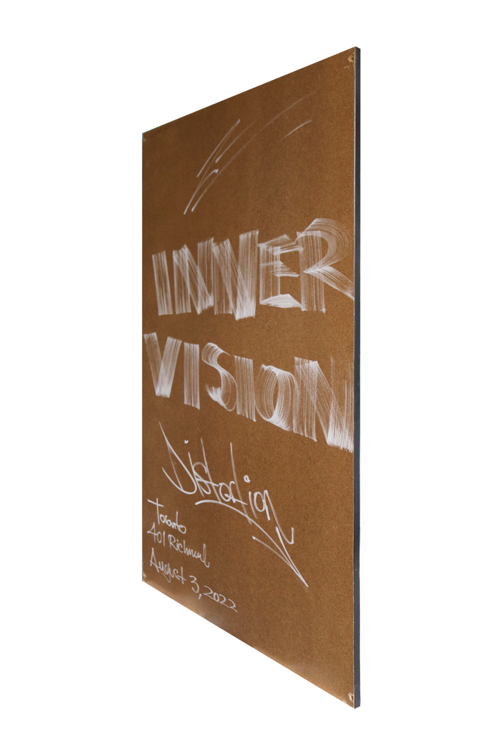 Pintura en lienzo parte de la serie Inner Vision. creada por cifuentes artista abstracto colombiano titulada INNER VISION: DISTORTION, vista derecha