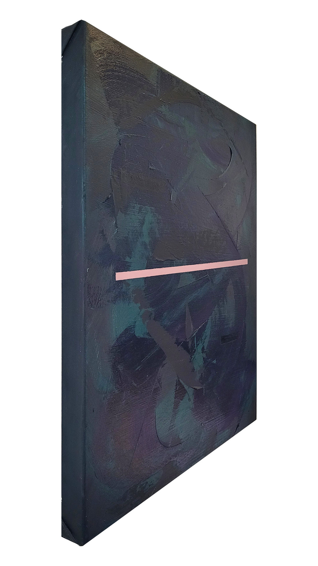 Pintura en lienzo parte de la serie Inner Vision. creada por cifuentes artista abstracto colombiano titulada INNER VISION: MIRAGE, vista derecha