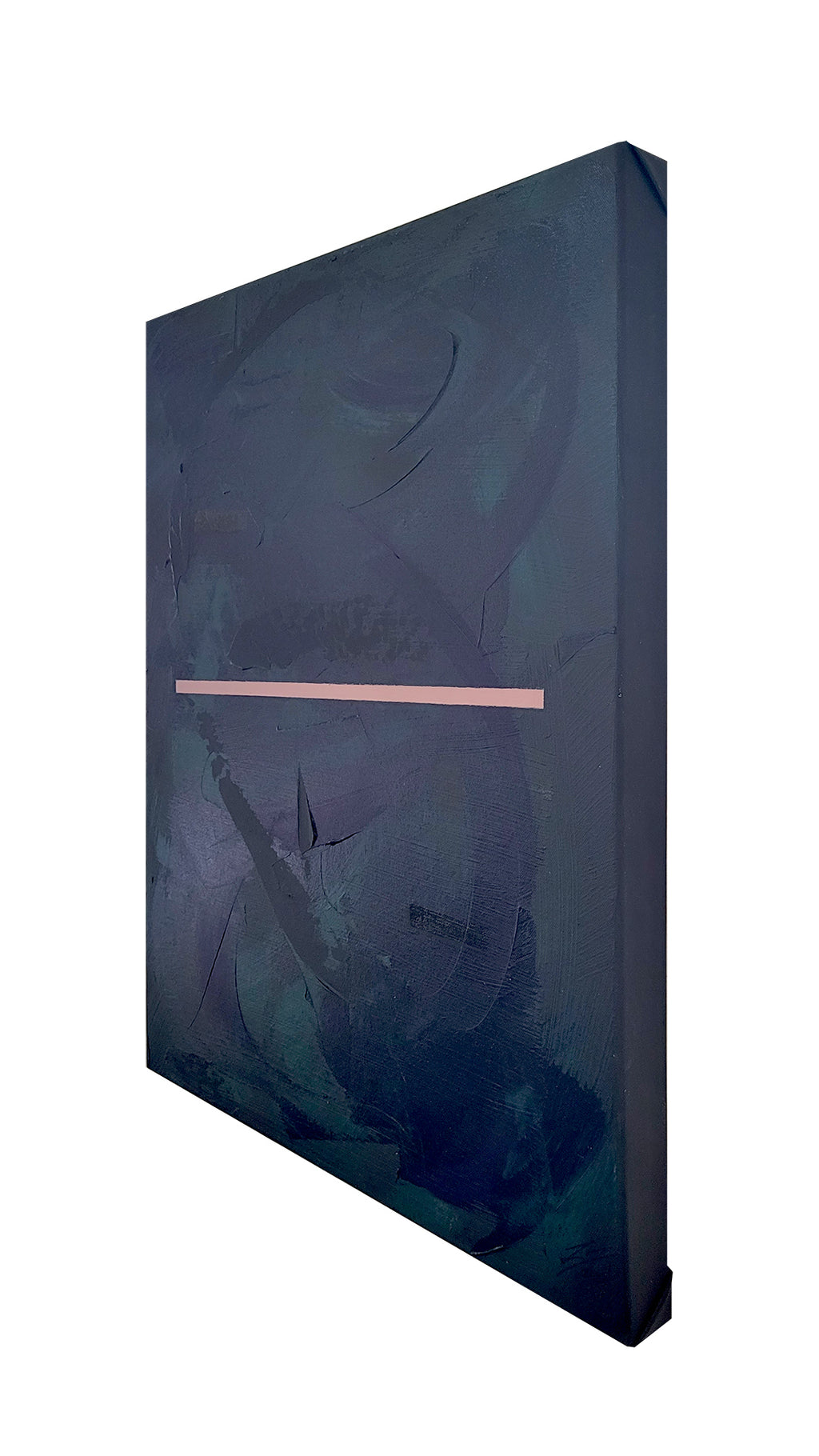 Pintura en lienzo parte de la serie Inner Vision. creada por cifuentes artista abstracto colombiano titulada INNER VISION: MIRAGE, vista izquierda