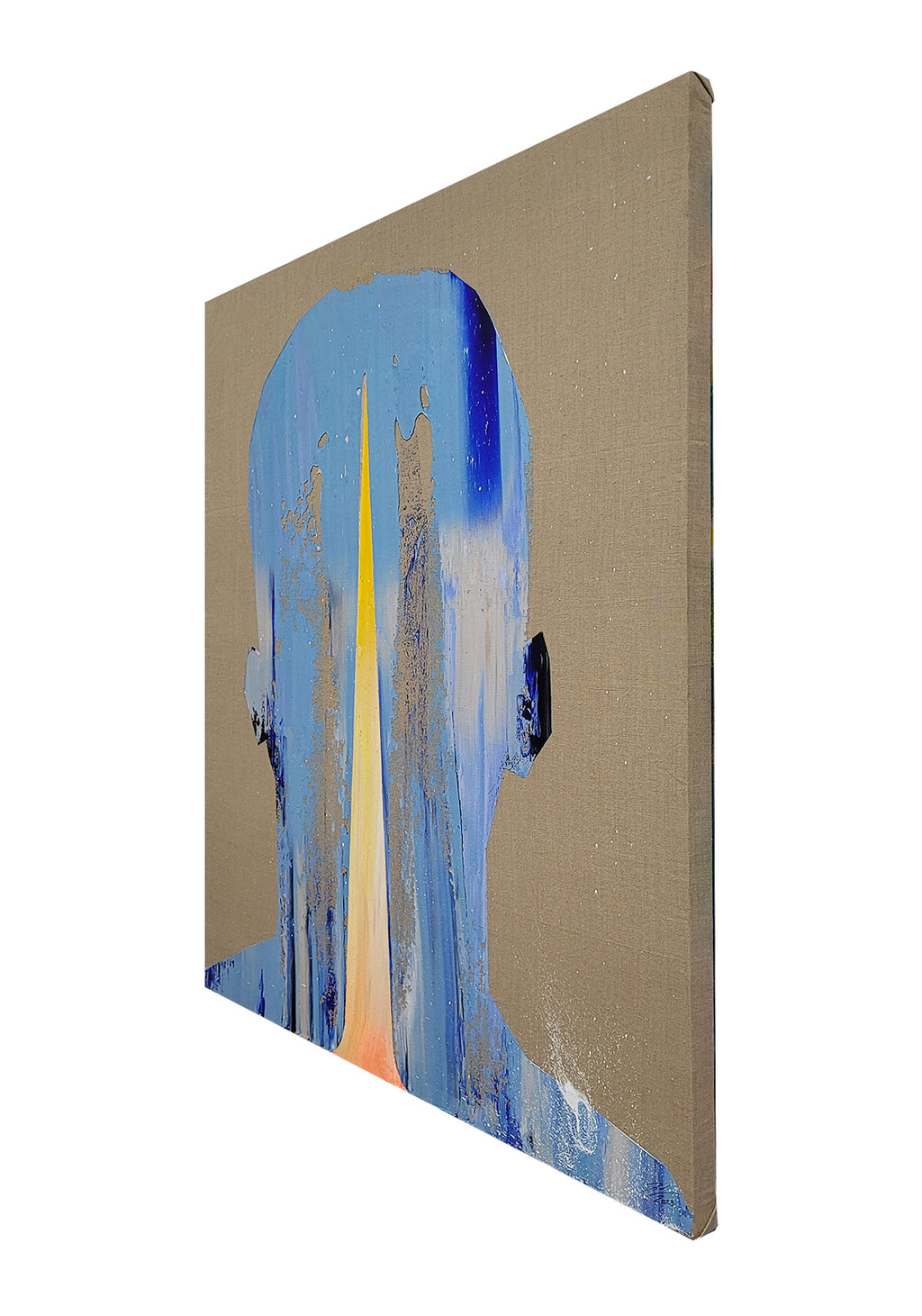 Obra de cifuentes artista abstracto colombiano titulada LA LUZ DEL SOL, vista lado izquierdo