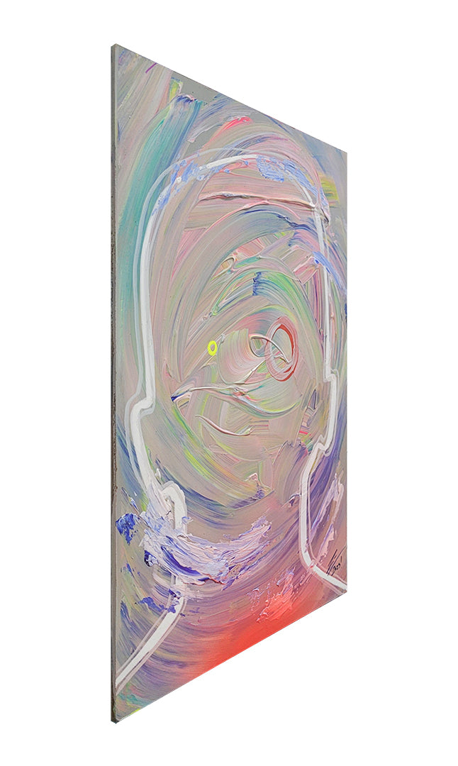 Obra de cifuentes artista abstracto colombiano titulada RISING FROM WITHIN, vista derecha