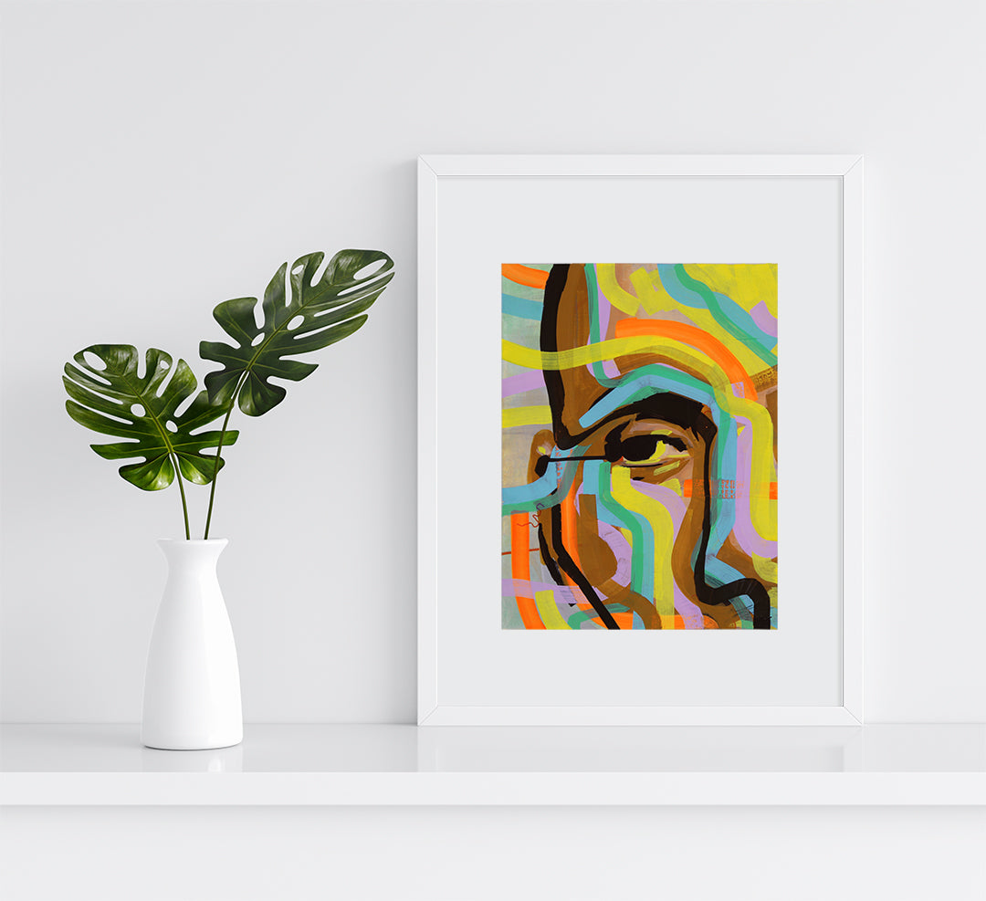 Pintura y dibujo espontaneo en lienzo. creado por cifuentes, artista abstracto colombiano titulada STUDY 15, vista