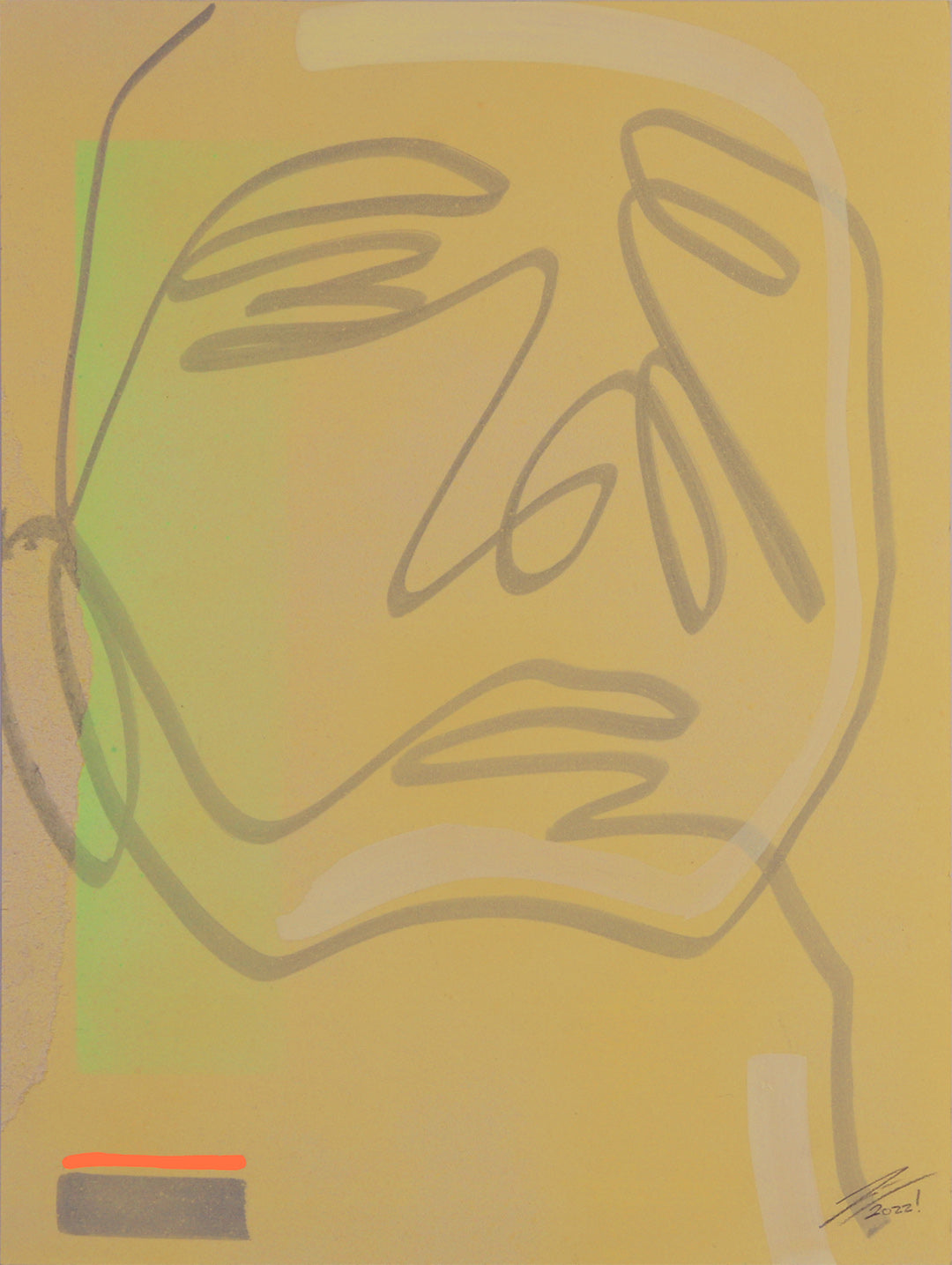 Study 21. dibujo hecho en papel por cifuentes artista abstracto colombiano