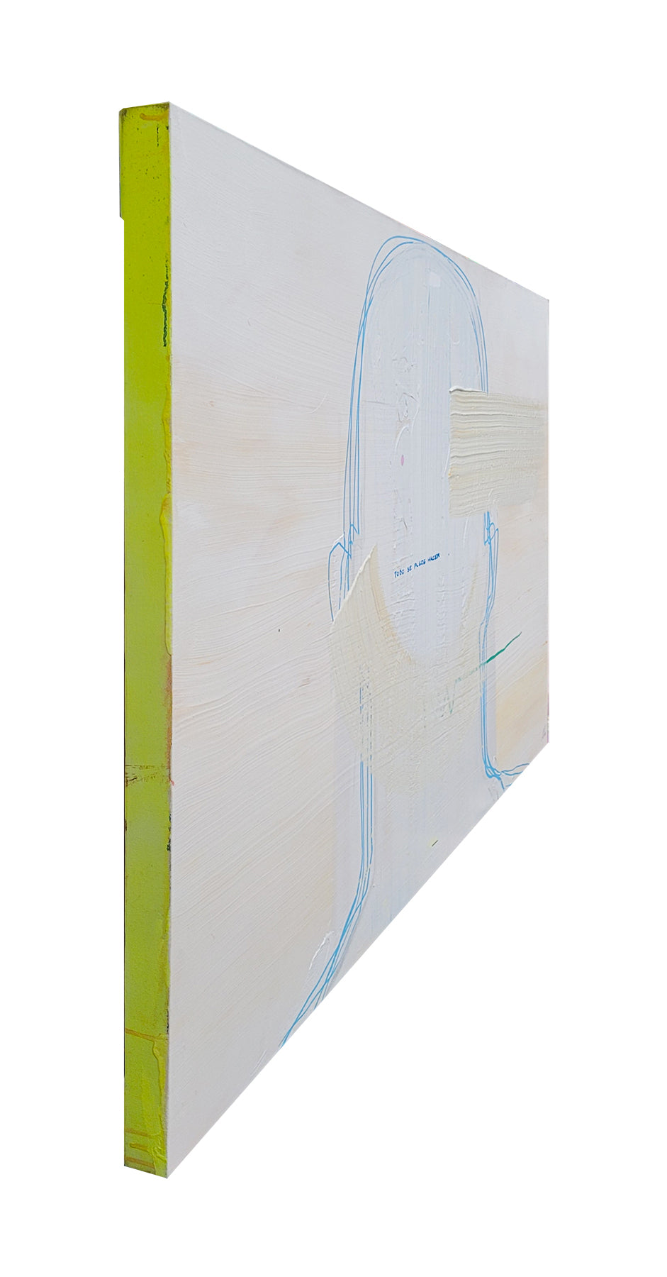 Pintura en lienzo. creada por cifuentes artista abstracto colombiano titulada TODO, vista derecha