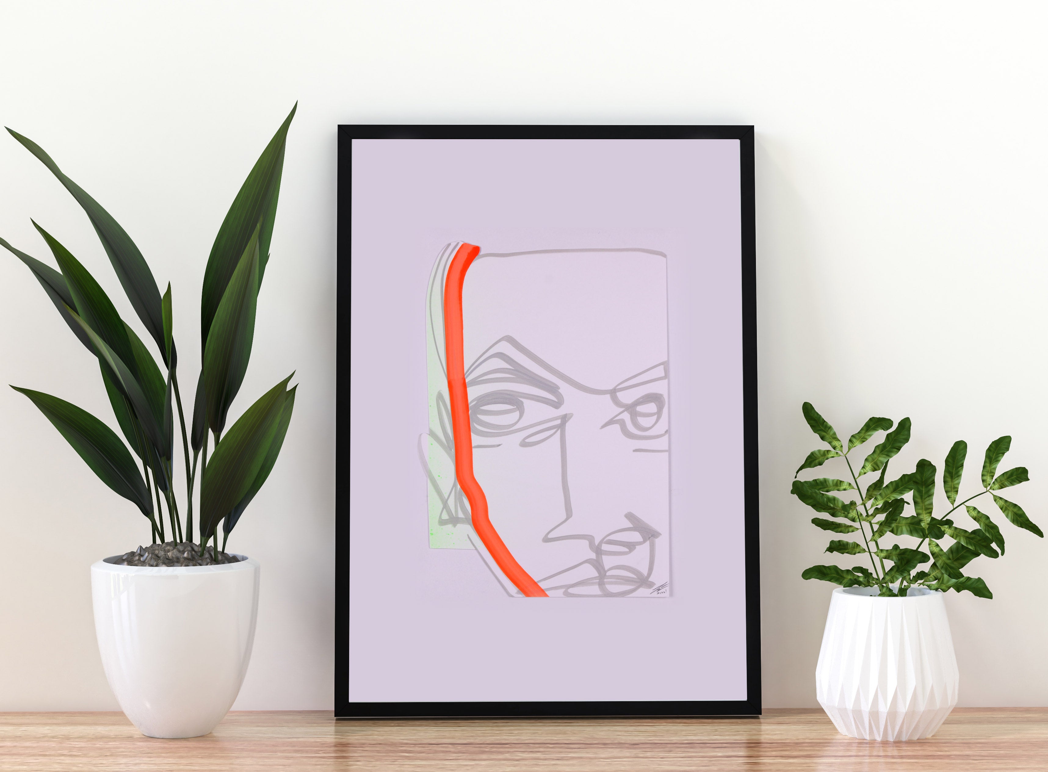 dibujo hecho en papel por cifuentes artista abstracto colombiano